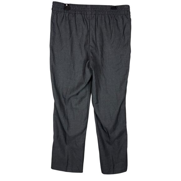 H&M Pants Mens Large Gray High-Rise Pleated Flat Front Drawstring Waist Trendy - Picture 2 of 14